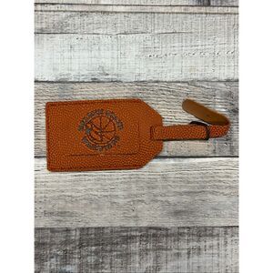 Vintage 1990s Golden State Warriors Southwest Airlines Leather Luggage Tag